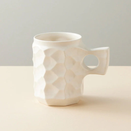 Ceramic Gin Cup With Coffee Glaze (Matte White)