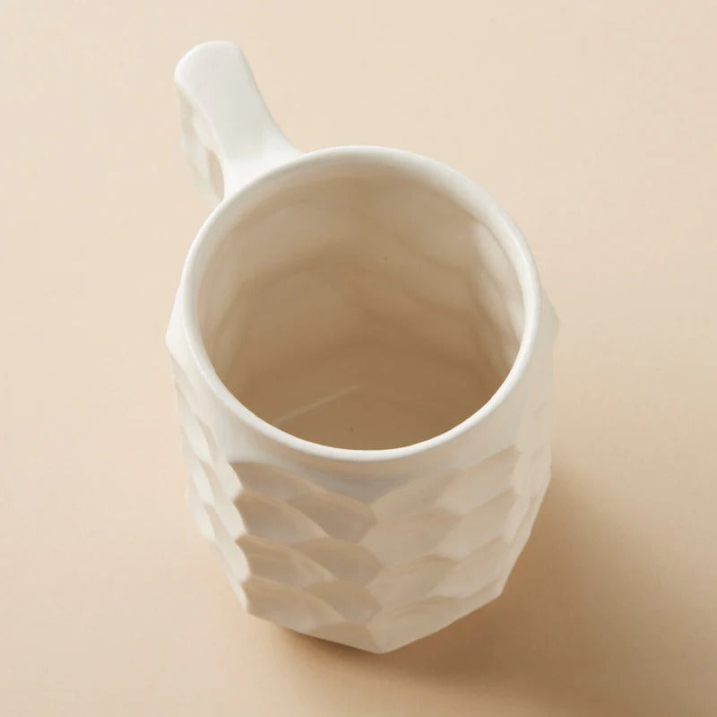 Ceramic Gin Cup With Coffee Glaze (Matte White)