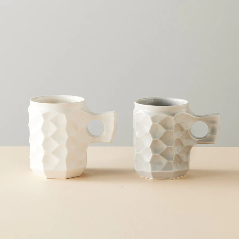 Ceramic Gin Cup With Coffee Glaze (Matte White)