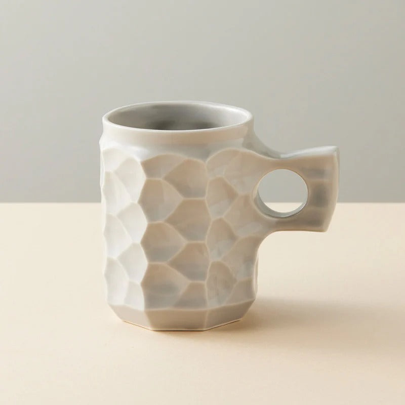 Ceramic Gin Cup With Coffee Glaze (Gray)