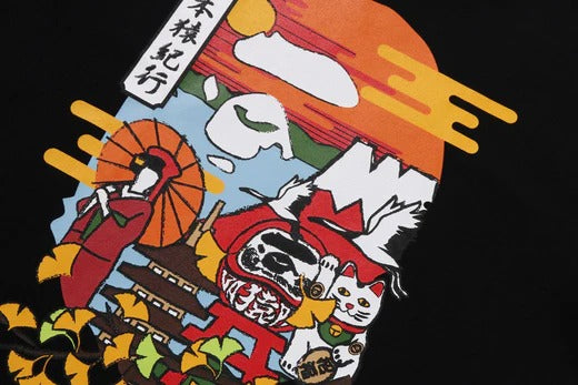 JAPAN CULTURE AUTUMN APE HEAD TEE