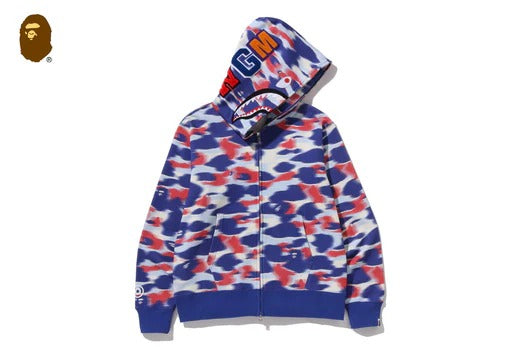 SCREEN CAMO SHARK FULL ZIP HOODIE