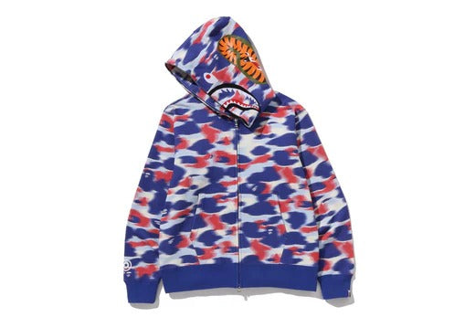 SCREEN CAMO SHARK FULL ZIP HOODIE